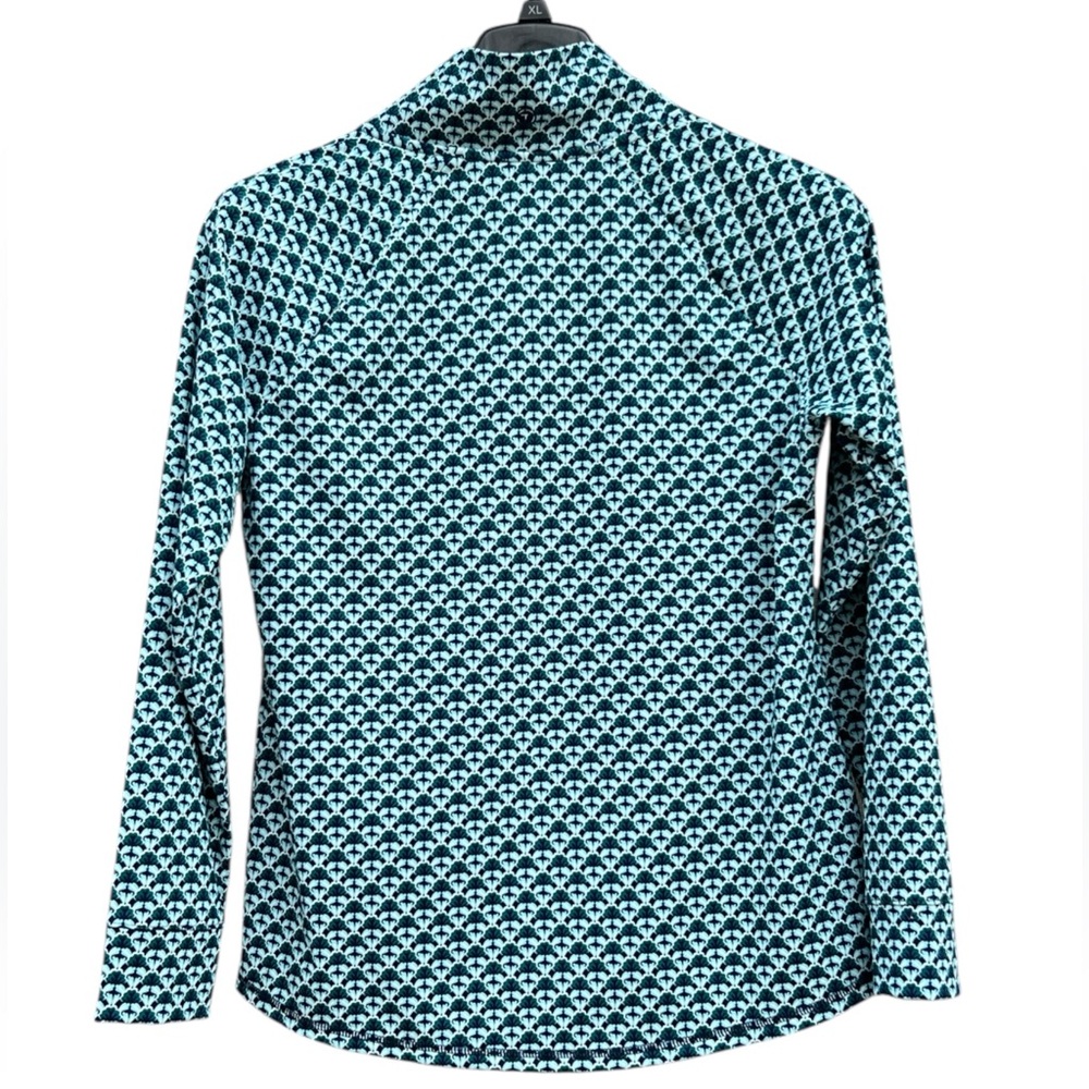 T by Talbots OUT & ABOUT HALF-ZIP PULLOVER - FASCINATING SCALLOP Sz M Sporty - Picture 5 of 13